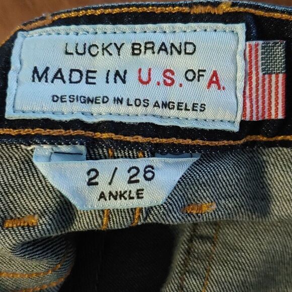 Lucky Brand Lolita Boot White Oak Cone Denim Jeans Sz 2 - Picture 8 of 12